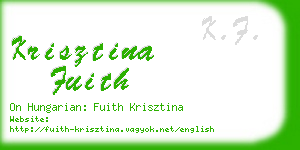 krisztina fuith business card